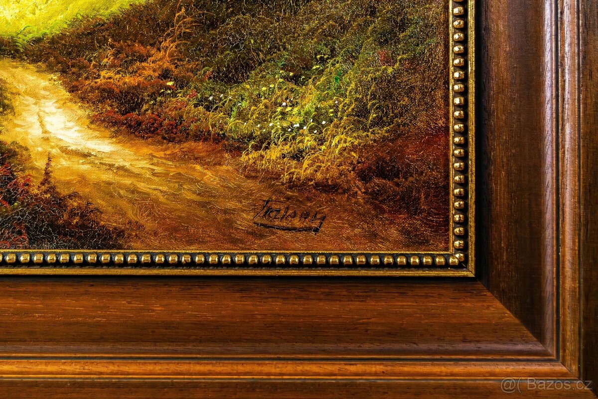 Romantická krajina, sig.Trelony, 1045 × 750 mm - 8
