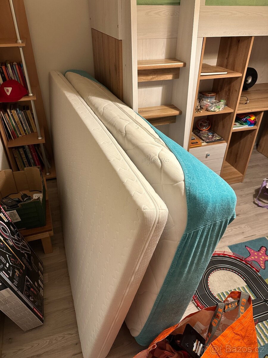 Dřevěná palanda s matracemi 90x200 - 8