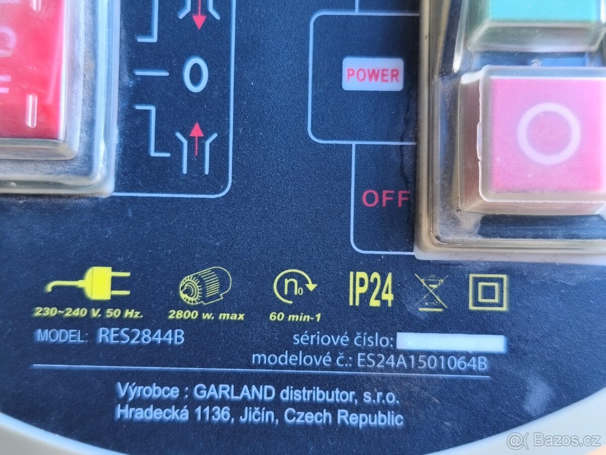 Prodám elektrický Válcový drtič Riwall PRO -2800 W. - 8