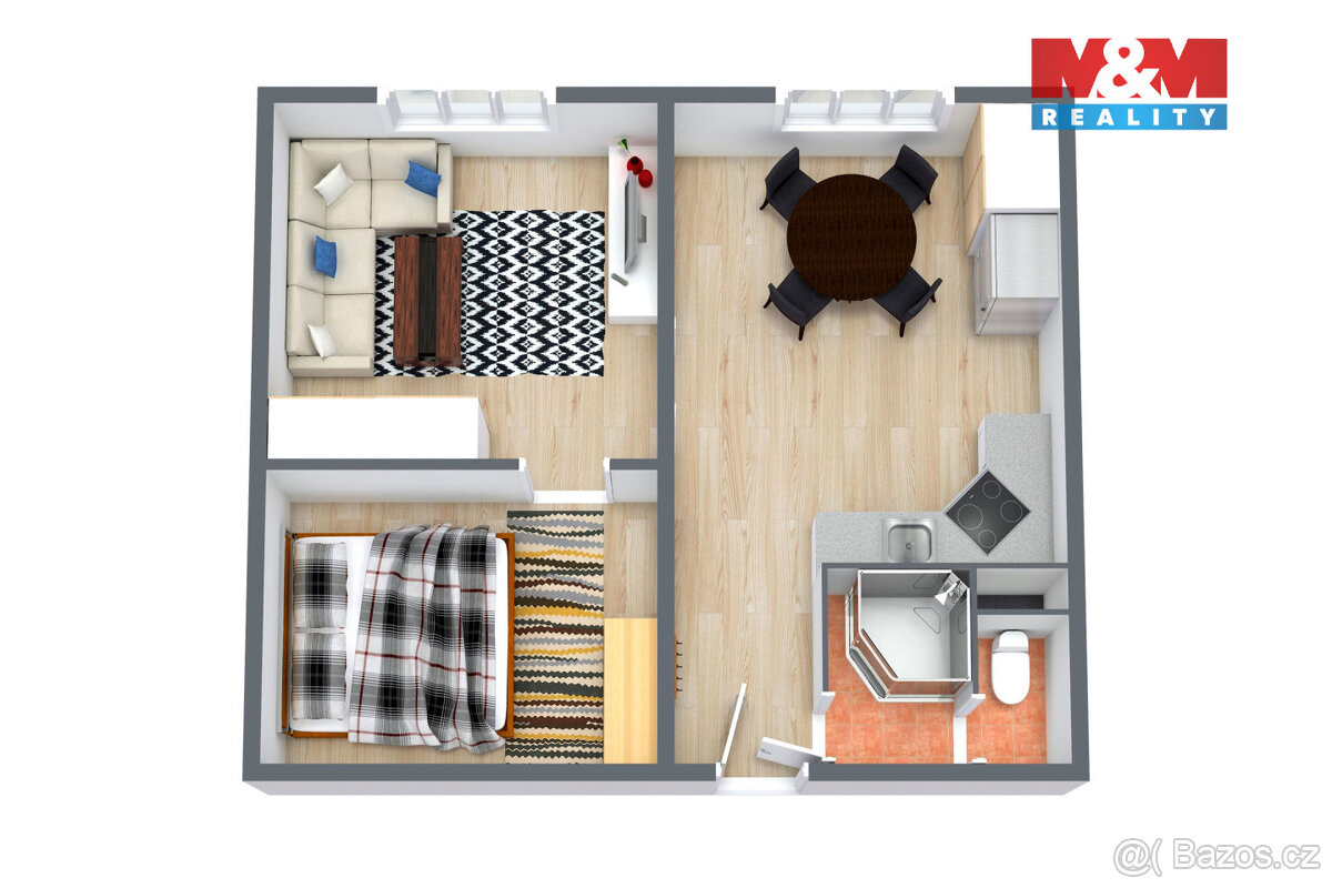 Pronájem bytu 1+1, 40 m², Kynšperk nad Ohří, ul. U Pivovaru - 8