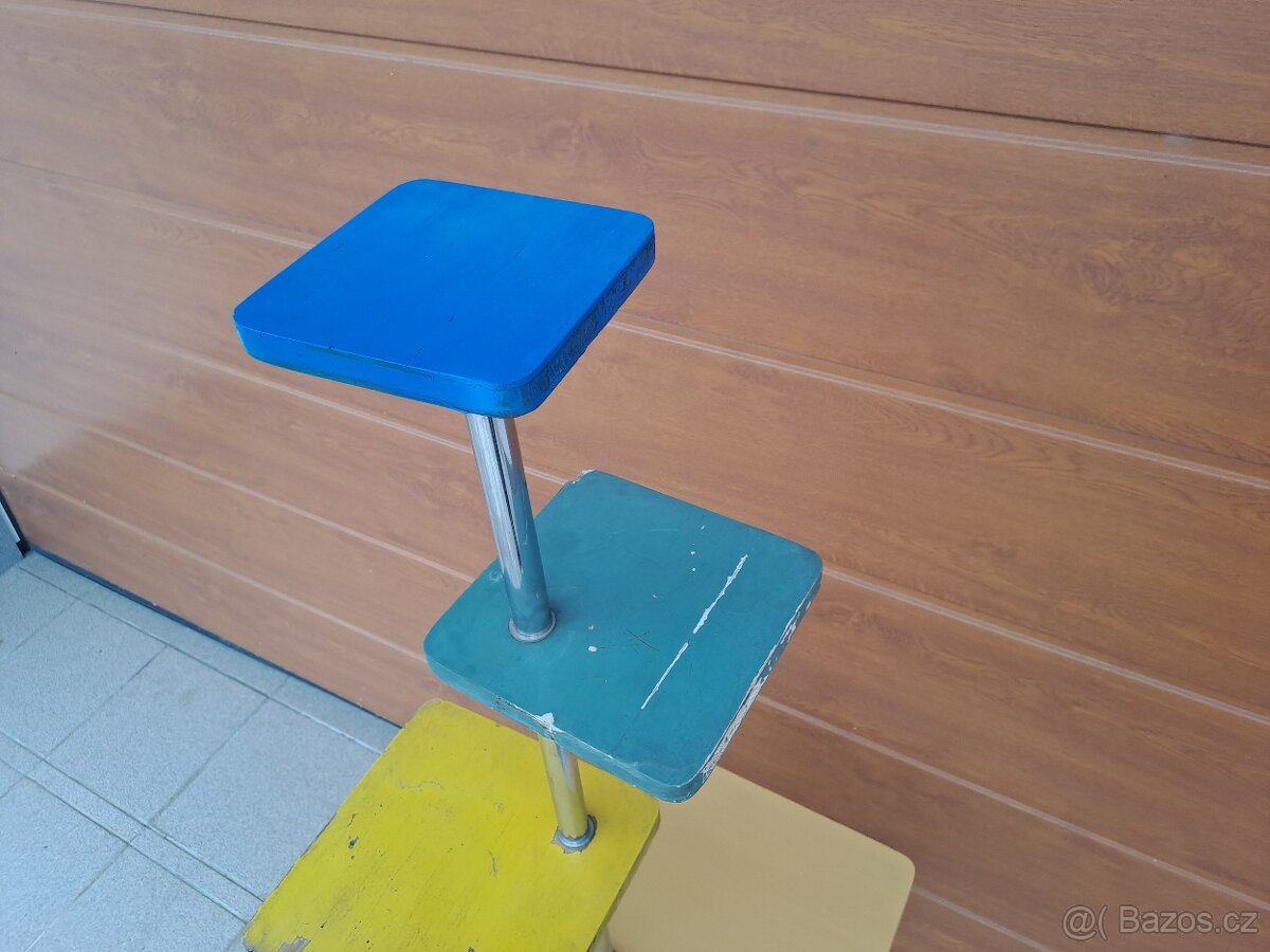 chrom - chromovaný květinový stojan - stolek THONET - KOVONA - 8