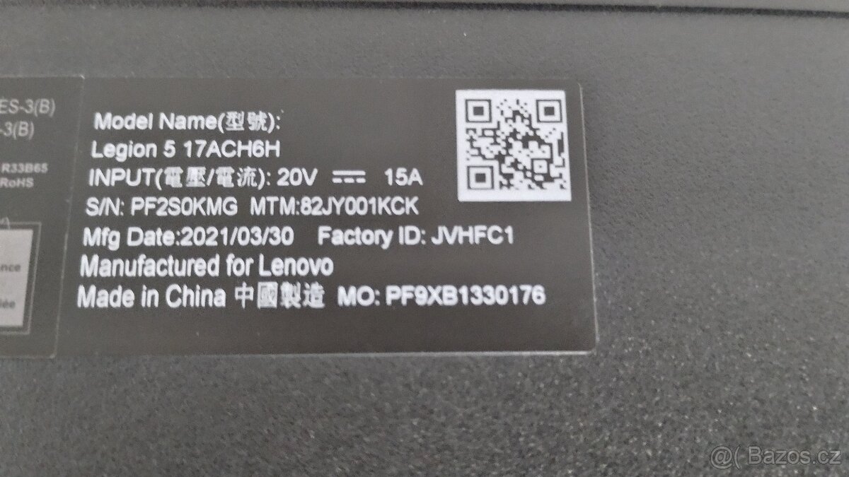 Výkonný Lenovo Legion, RTX 3070, 32GB RAM, 17", 1TB - 8