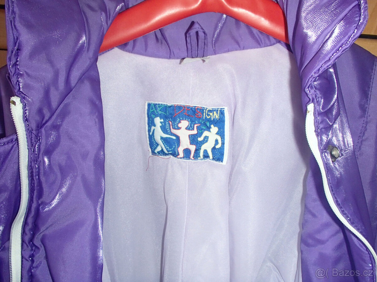 Dámský 3/4 kabátek 44-46, fialová bunda 38 a nová šála - 8