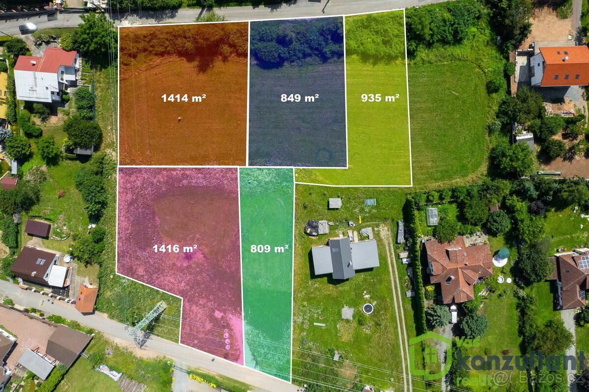 Prodej pozemky pro bydlení, 1 414 m² - Hradčany, ev.č. 00691 - 8