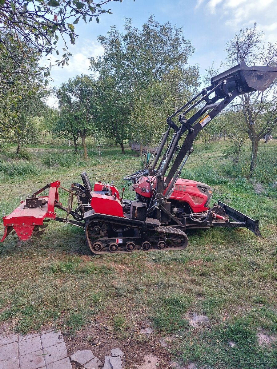 traktor pásový+bagr přední radlice rotavator nakladač - 8
