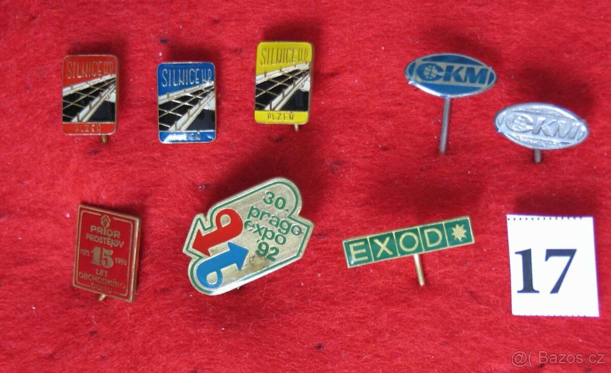 asi 90 ks odznaků - různé - ČSFR - cca 1970 - 1999 - 8