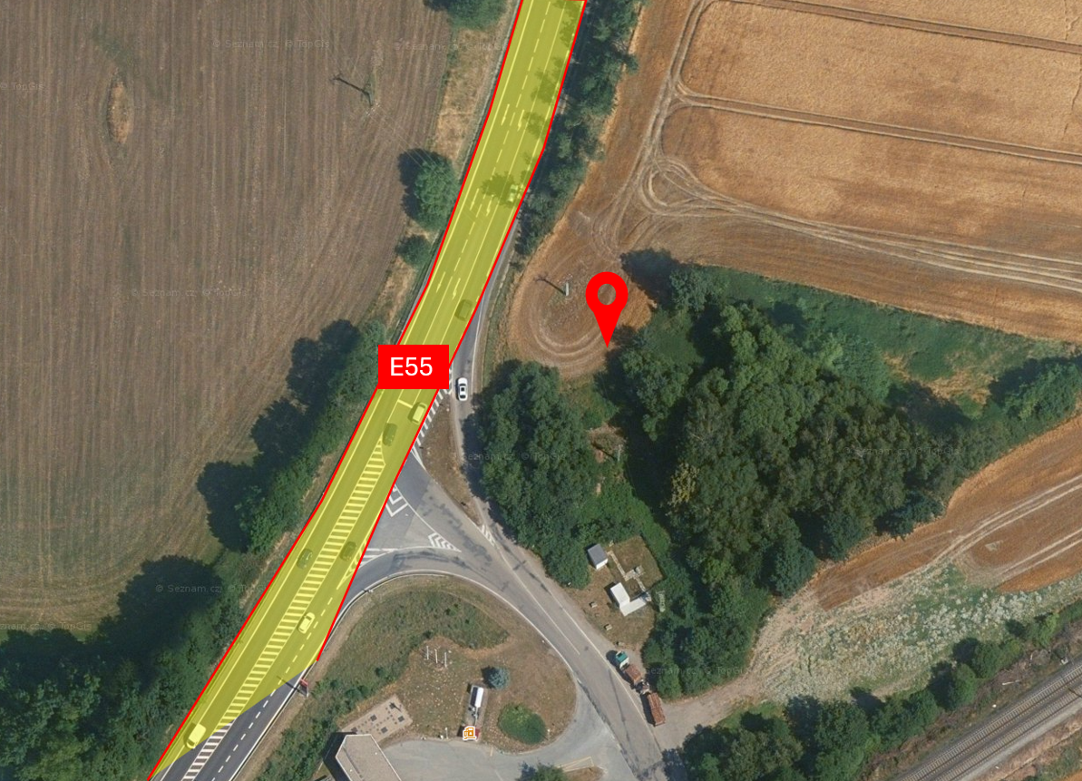 Pozemek Bystřice u Benešova - 3 531 m2, ostatní plocha - 8