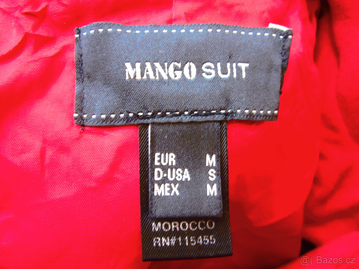 Zimní kabát zn. Mango, vel. M/38, 100% bavlna, jasně červený - 8