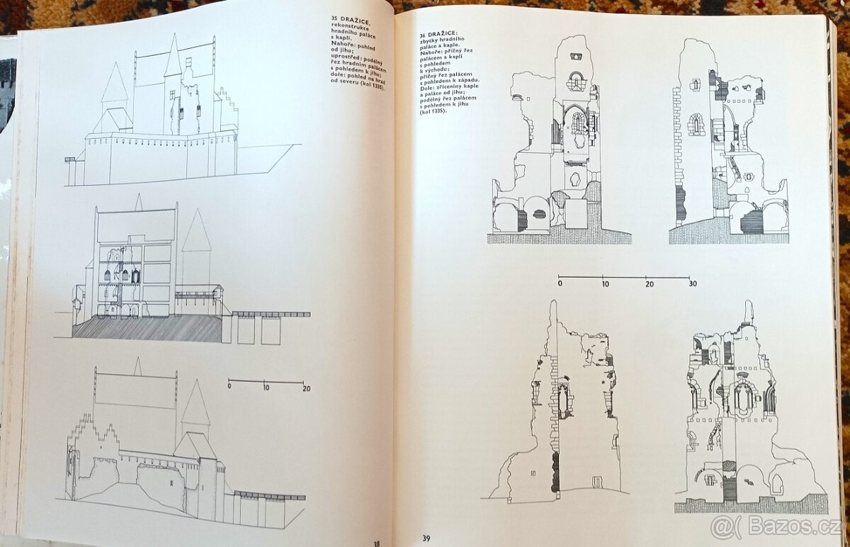 České hrady - 1.+2. díl - monumentální kniha - 990 stran - 8