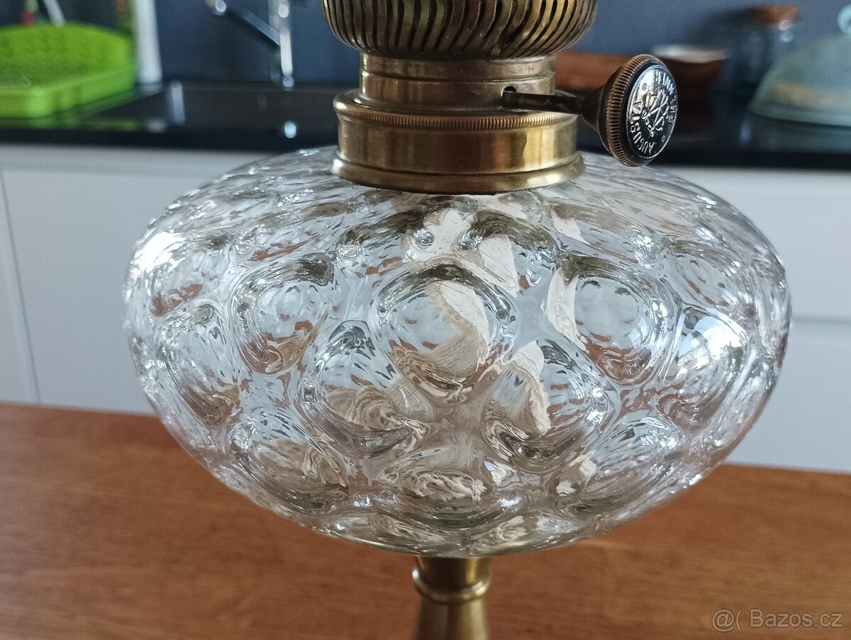 ART DECO STAROŽITNÁ PETROLEJKA AUGUSTA BRENNER, FRANCIE 1920 - 8