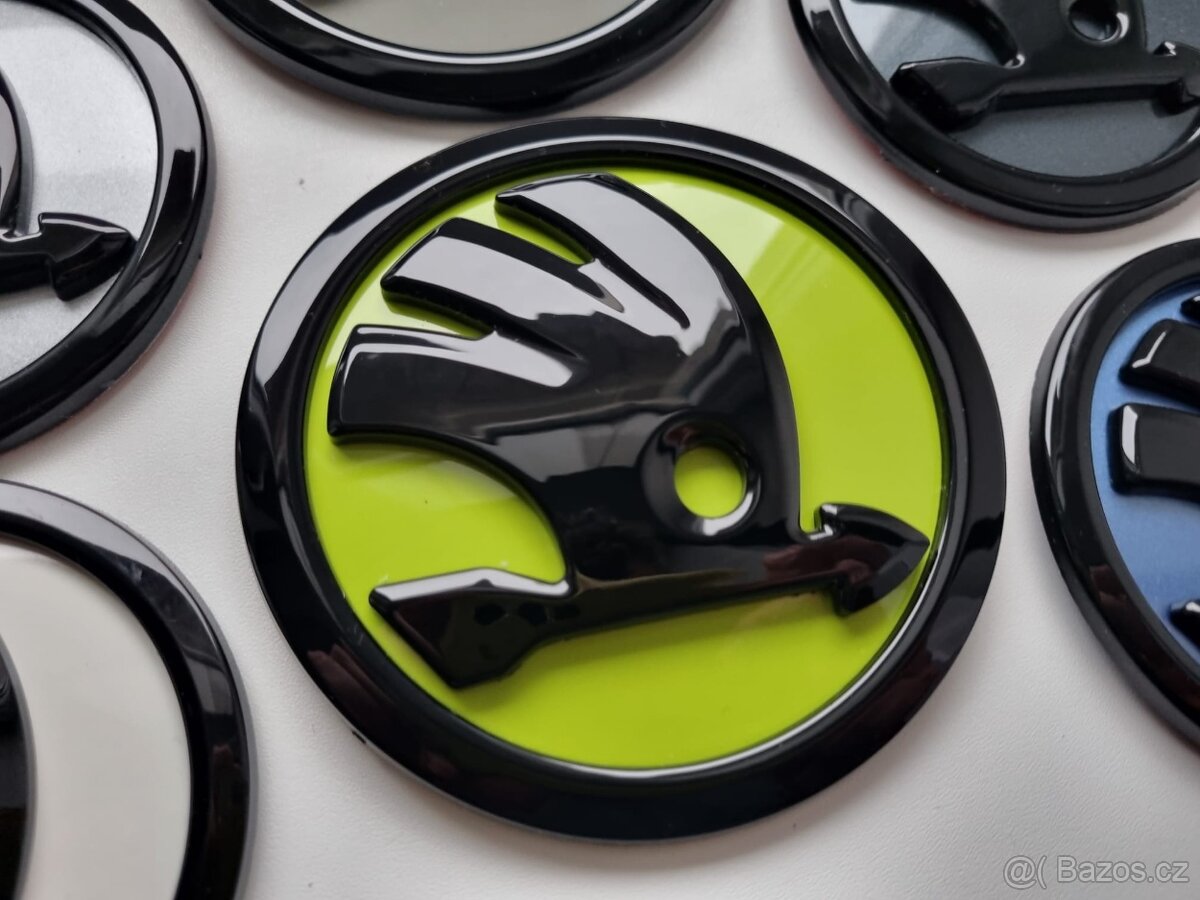 SKODA LOGA BAREVNE - LAKOVANE ZNAKY SKODA DO BARVY AUTA - 8