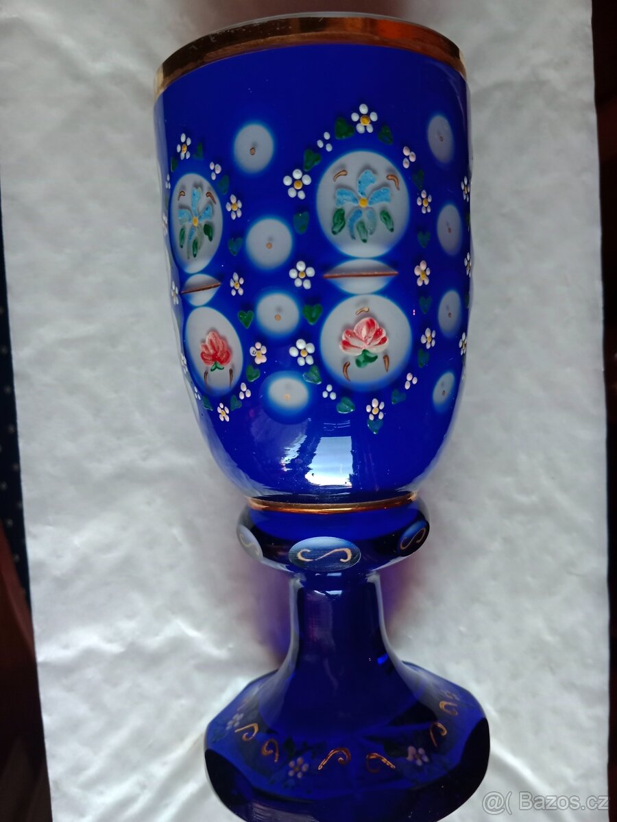 Pěkný, starý Biedermeier pohár - 8