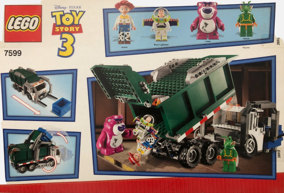 Nové LEGO 7599 Příběh hraček 3 - Únik v popelářském voze - 8