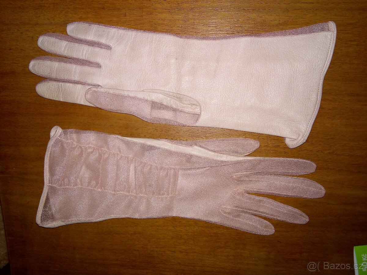 teplé rukavice,vintage rukavice,kožené rukavice - 8