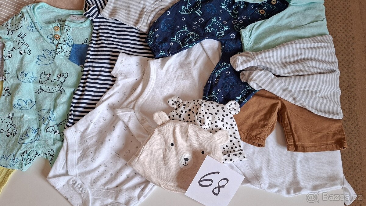 Velikost 68 pro věk 3-6 měsíců a 74 - 8