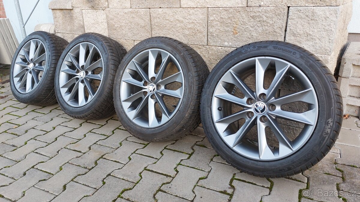Alu kola 5x100 r16 škoda scala fabia lll zimní pneu - 8