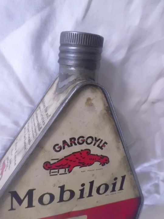 Vzácná Starožitná Plechovka GARGOYLE - MOBILOIL - Pěkná - 8