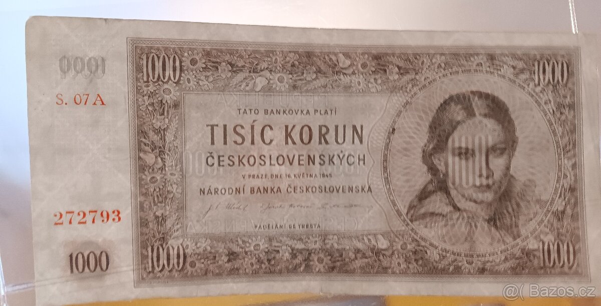 Staré bankovky RU,Čsr,protektorát,čssr, německo - 8