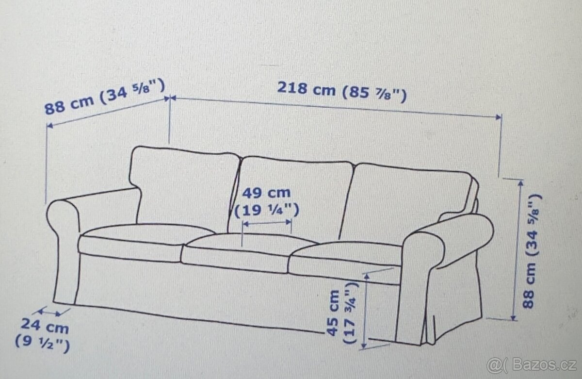 Prodám sedací sestavu Ektorp Ikea - 8