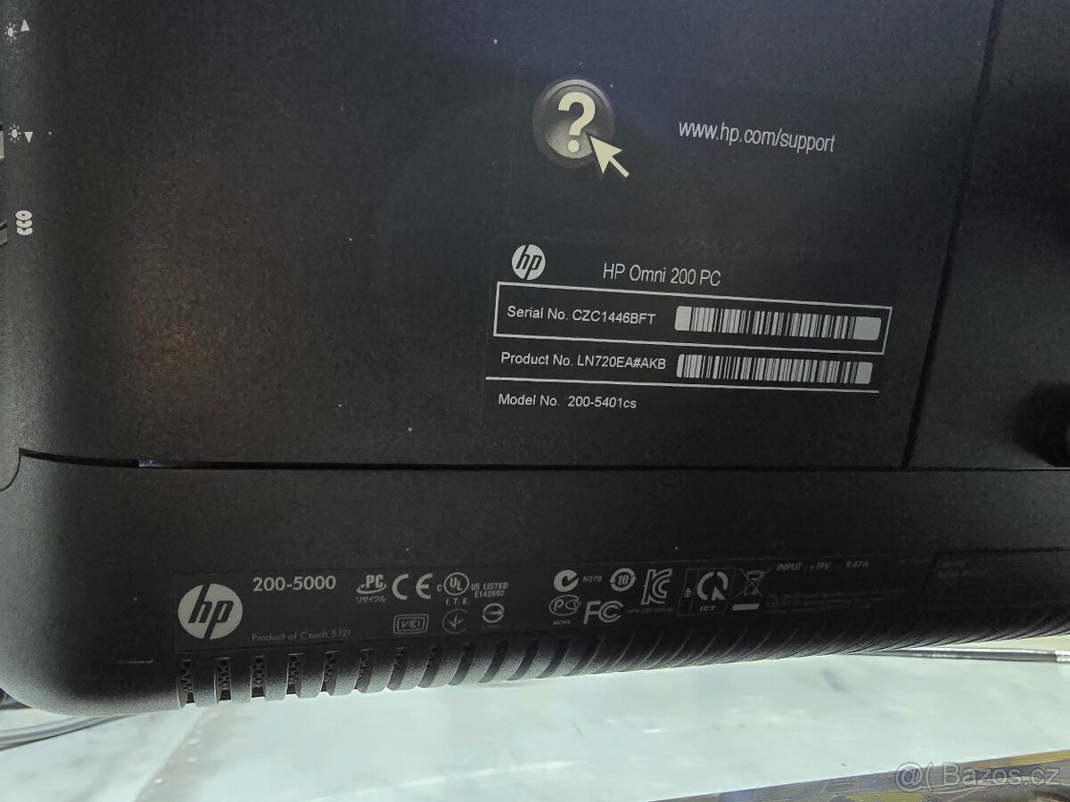 HP Omni 200 PC – All-in-One 21,5″, i3, 6GB RAM plně funkční - 8