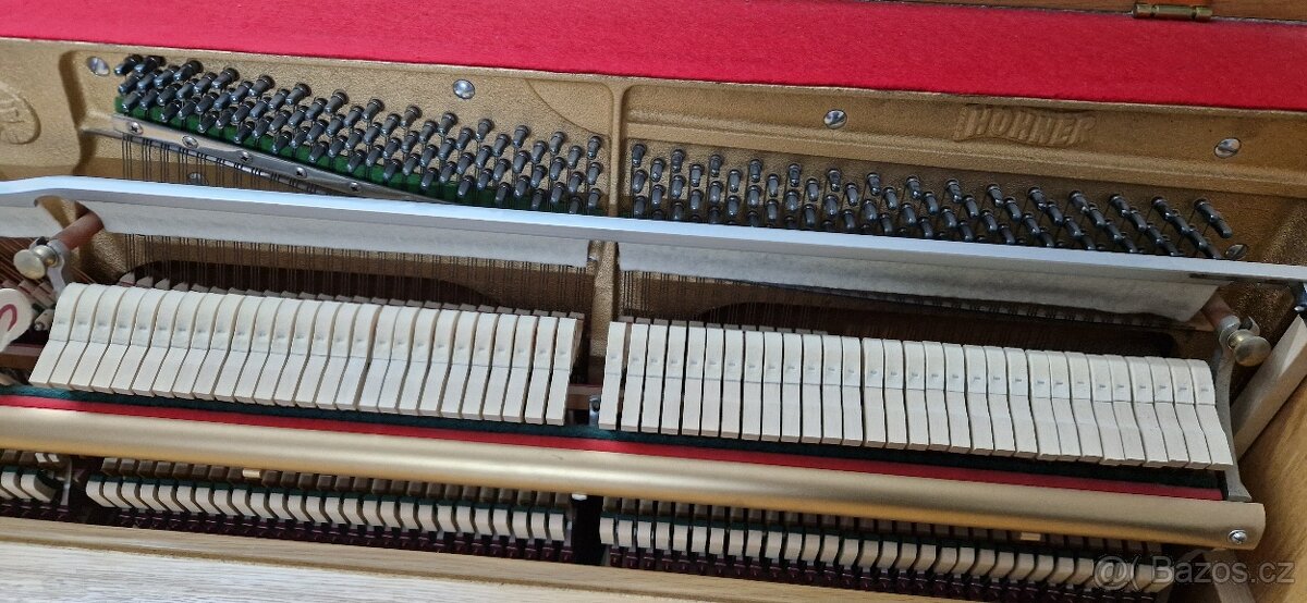 Piano Hohner - Světlý dub - s hydraulickou židlí - r. 1990 - 8