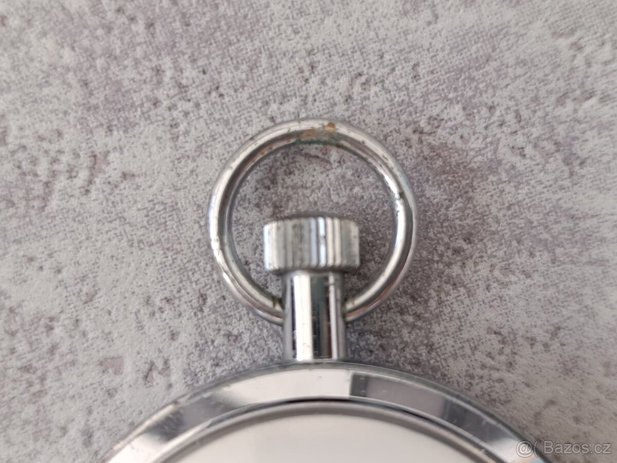 Zajímavé staré německé kapesní stopky Junghans 1/10s. - 8