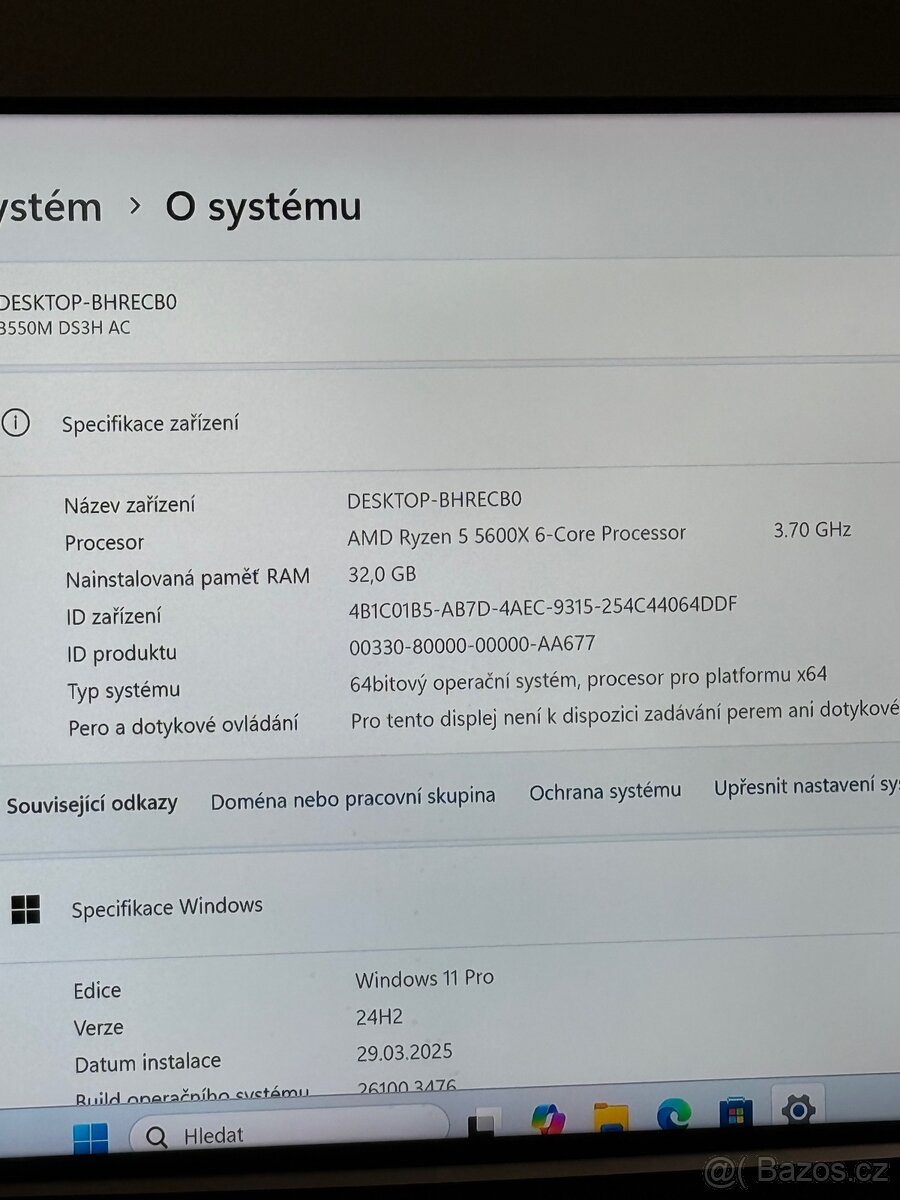 HERNÍ PC – Ryzen 5 5600X/RTX 3070/32GB RAM - 8