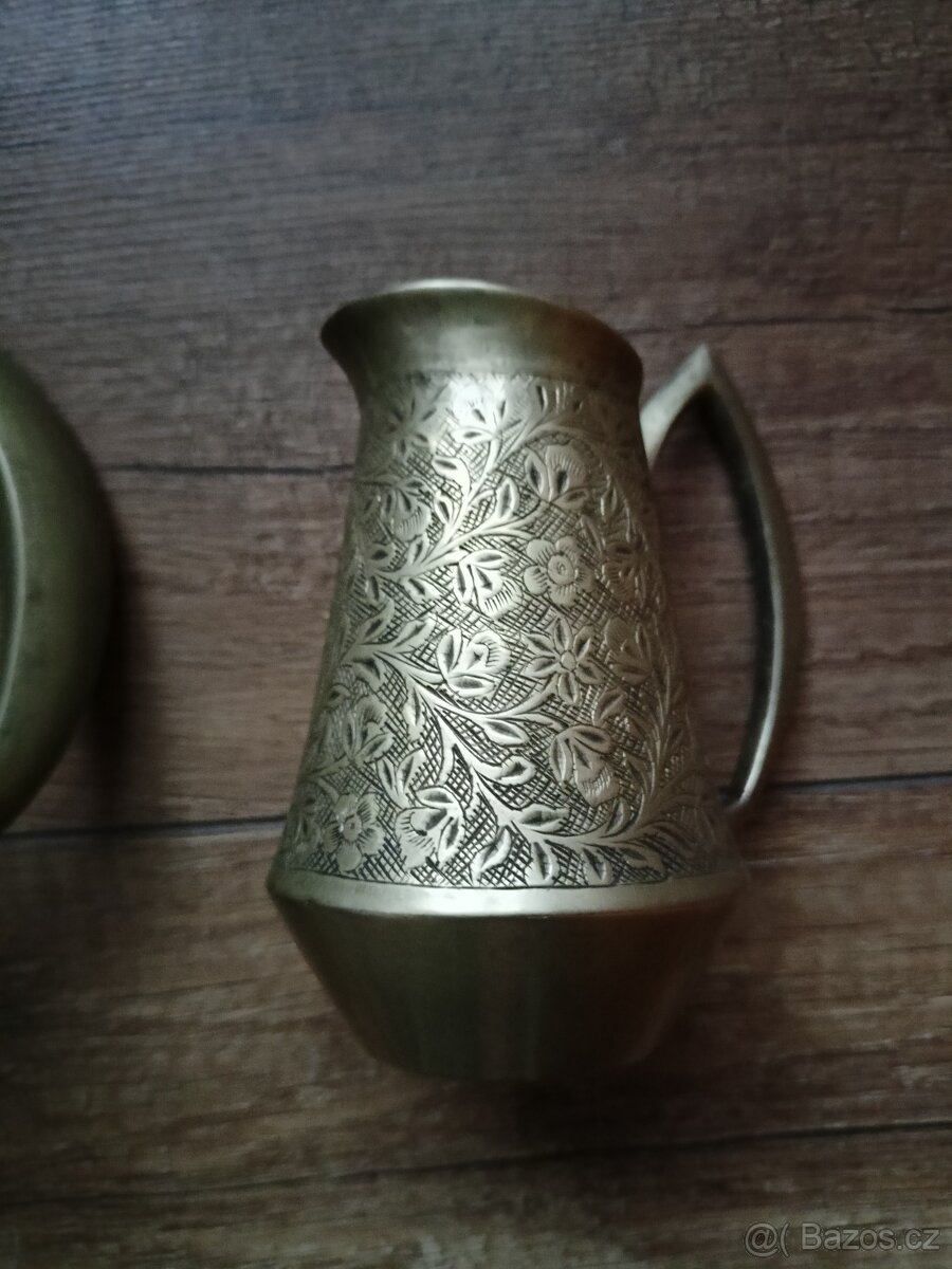 Hmoždíř,džezva,svícen,konvice,alpaka. - 8