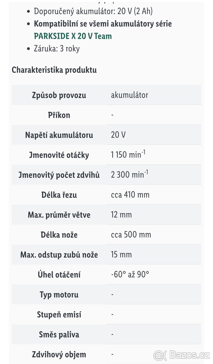 Aku nůžky na živý plot parkside s baterií a nabíječkou - 8