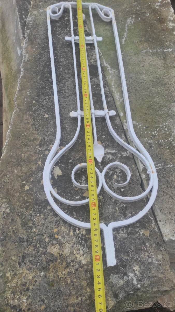 Staré železné dílce zábradlí, 19 ks - 8