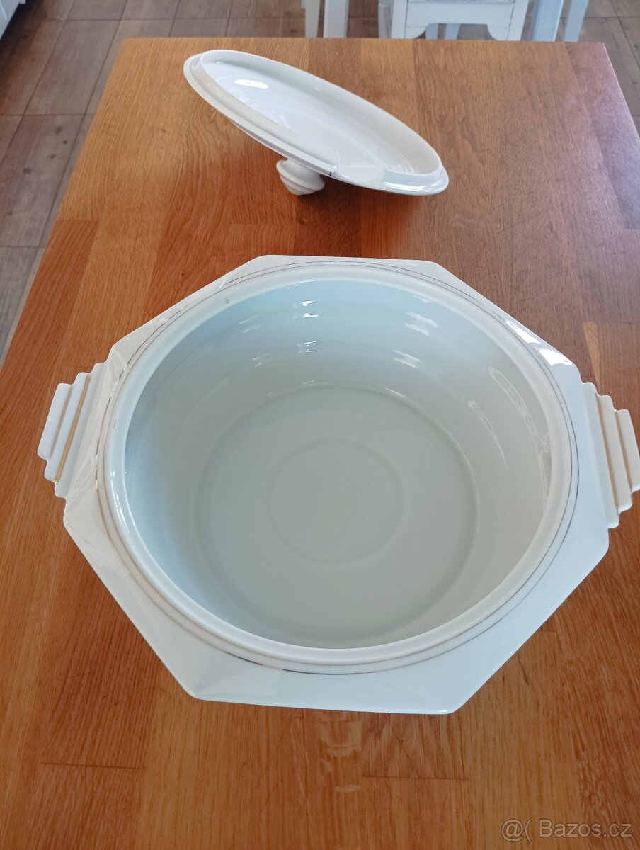 ART DECO PORCELÁNOVÁ TERINA HÁZENKA VD FRANCE - 8