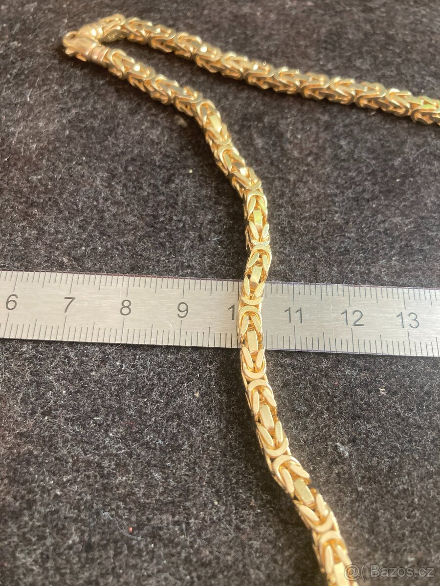 TOP-Zlatý řetízek PLNÝ 14k Žluté plné zlato 585/1000 - 8