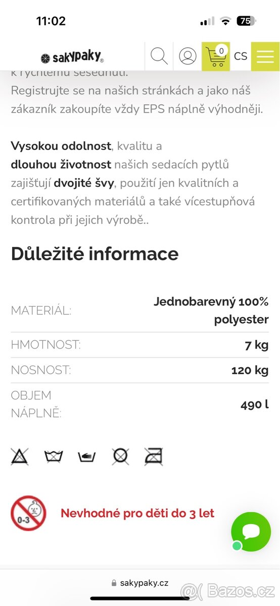 Sedaci / lehaci vak Plazo Sakypaky - 8