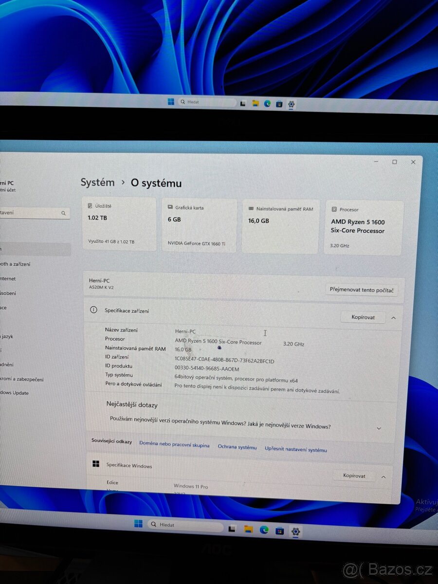 Herní PC | Nvidia 1660 Ti | AMD RYZEN 5 | 1TB | Win 11 - 8
