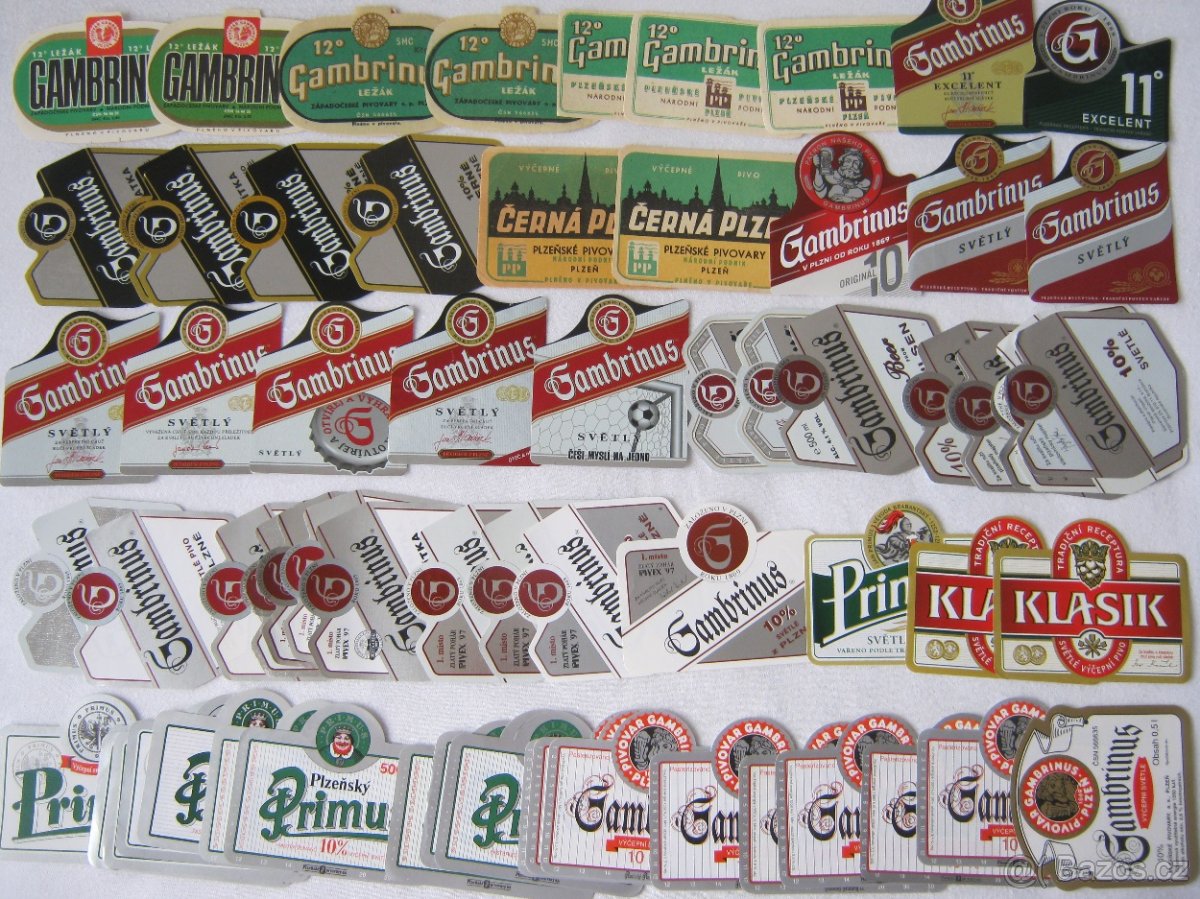 sbírka pivní etikety pivovar Gambrinus Plzeň 590ks - 8