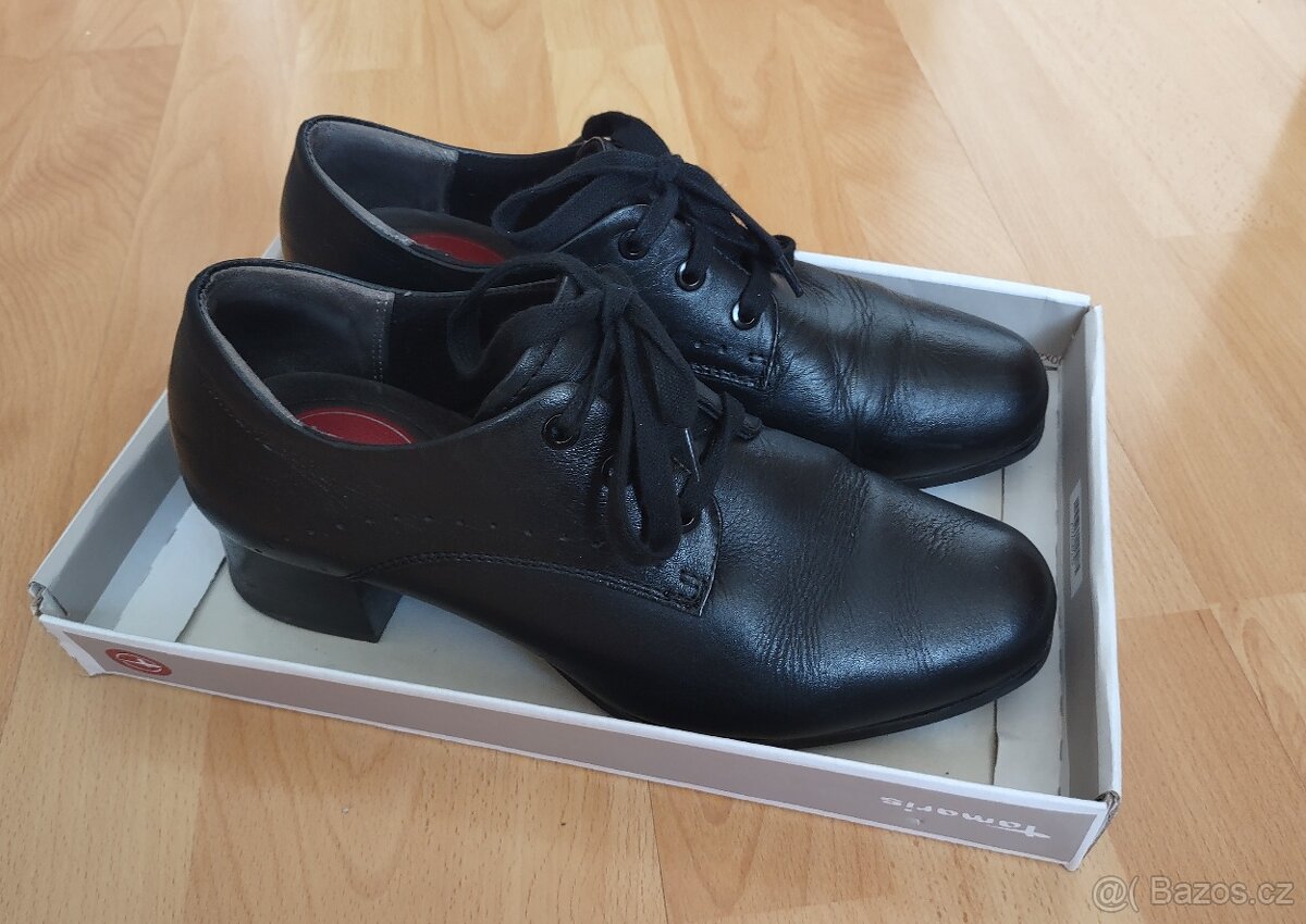 Podzimní kožené lodičky polobotky Tamaris vel. 40 - 8