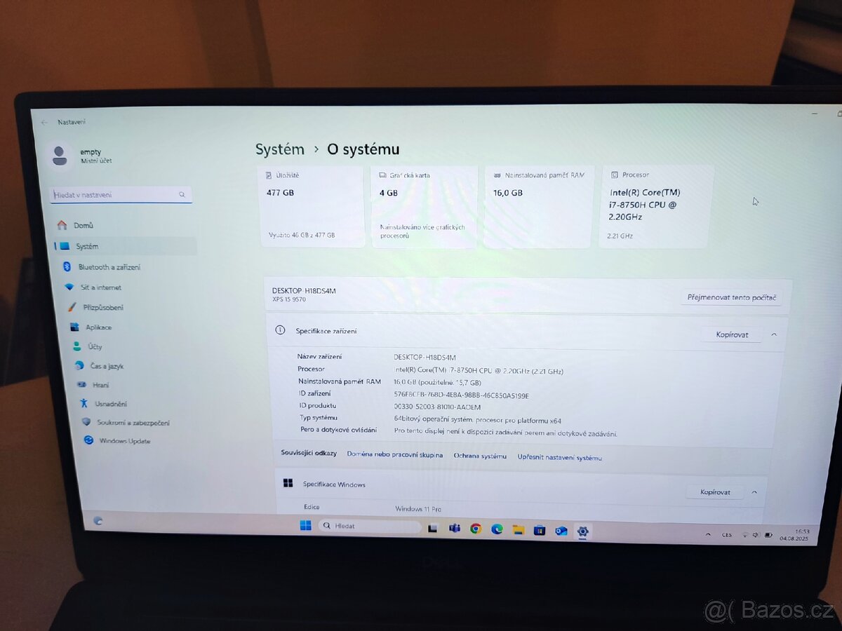 Dell XPS 15 9570 - 8