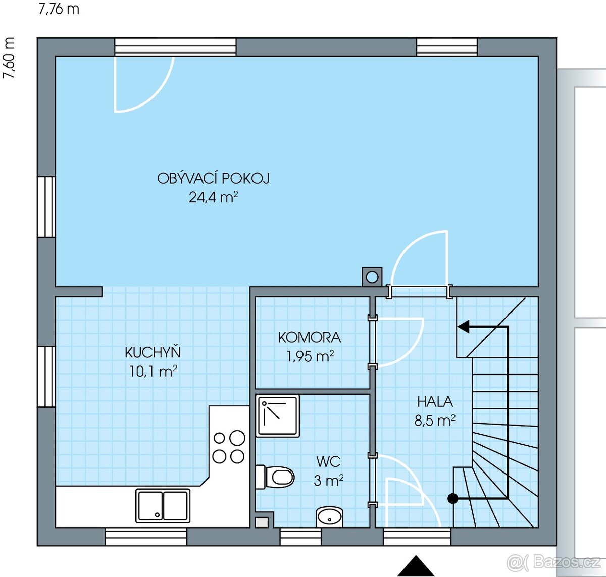 Prodej rodinného domu 4+1 96m2, zahrada 413 m2 - 8
