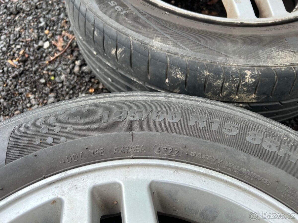 190. sada letní kola 195/60 r15 4x108 Ford - 8