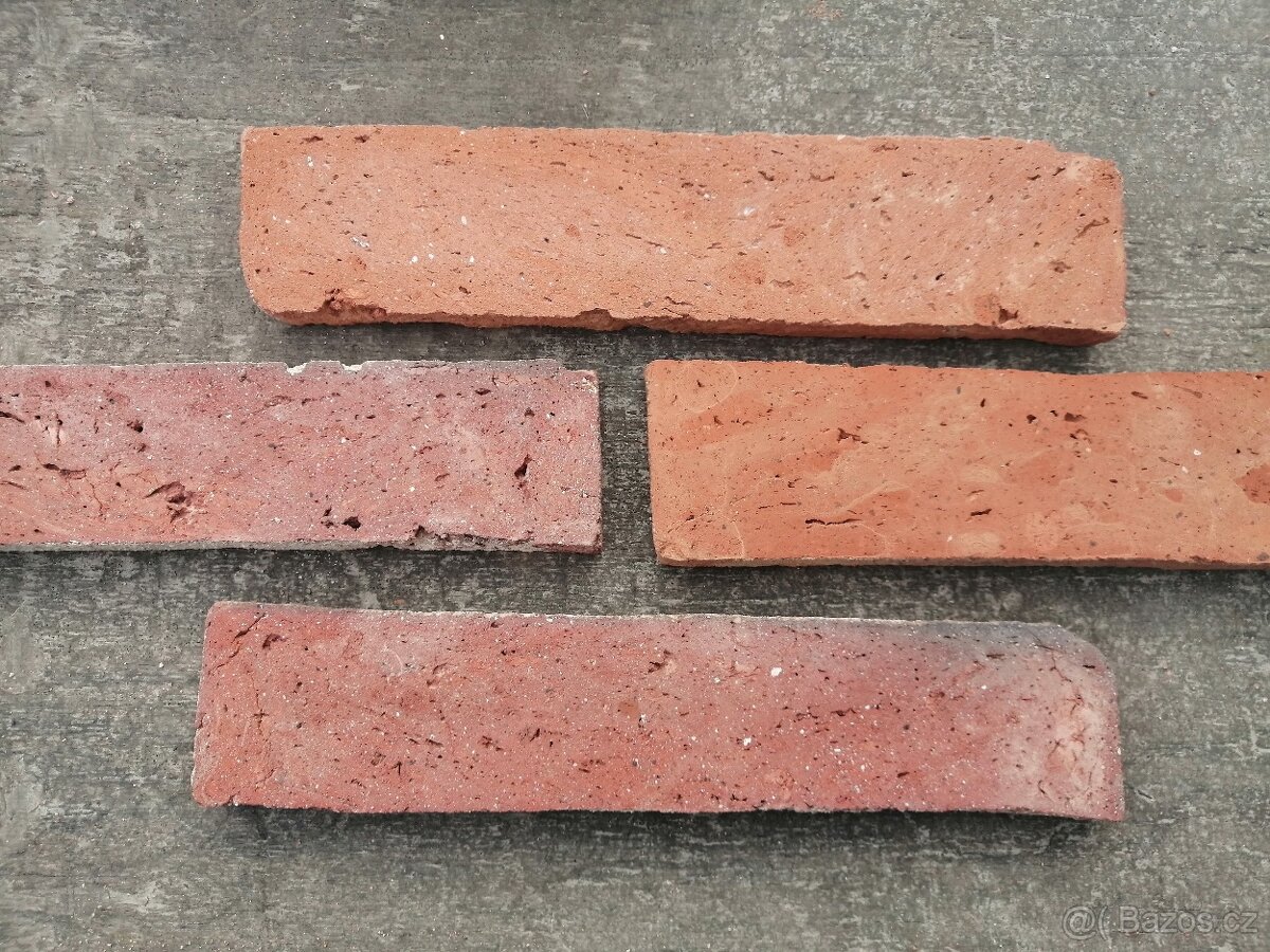 Rubové cihlové obkladové pásky typ D1 - 8