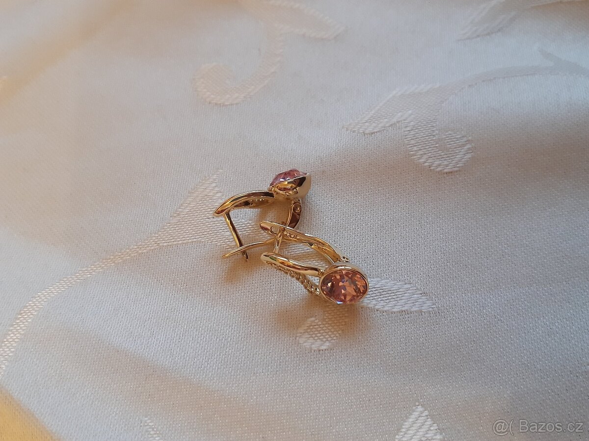 Luxusní pozlacené náušnice - 8