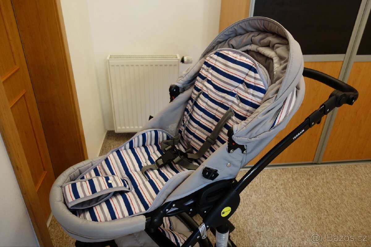 Prodám prostorný kočárek Monza Terrain 3v1 trojkombinace - 8