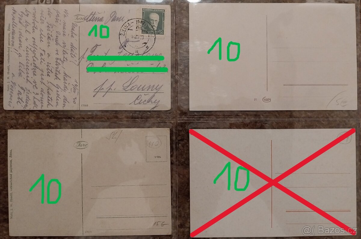 Pohľadnice - ŽILINA (čiernobiele + malý formát) - 8