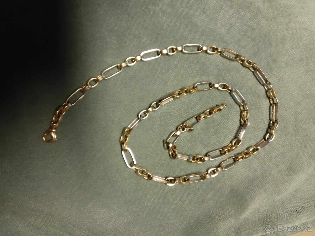 Zlatý řetěz s křížem. ★★★79g★★★ 14K ZLATO 585/1000 - 8
