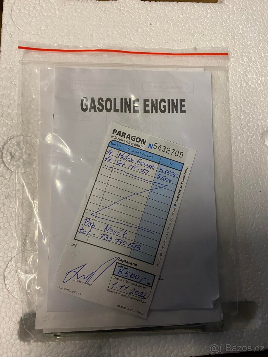 MF-70 set na přestavbu na čtyřtaktní motor 7,5hp ,VIDEO - 8