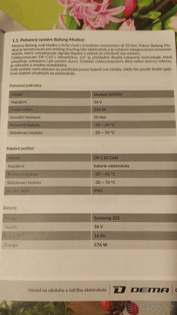elektrokolo DEMA E-ROYAL Modest. Středový pohon. - 8