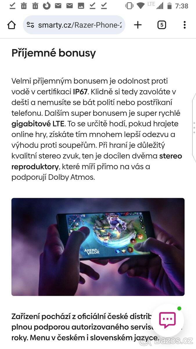 Razer Phone 2 herní mobil, - 8
