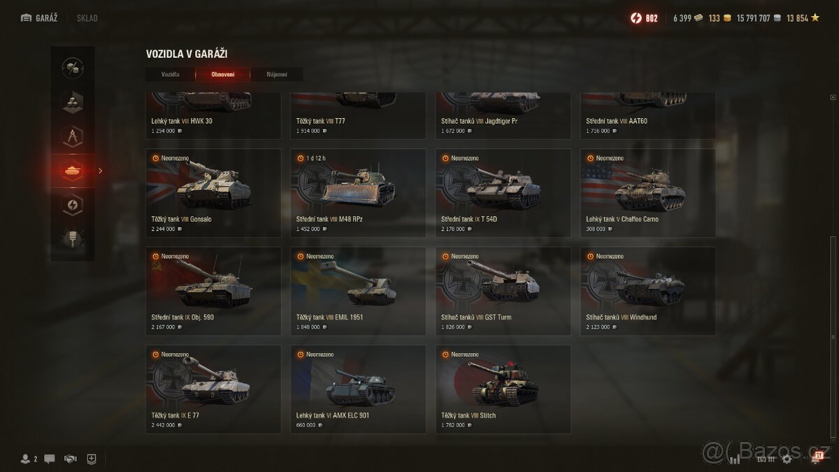 World of Tanks účet - 8