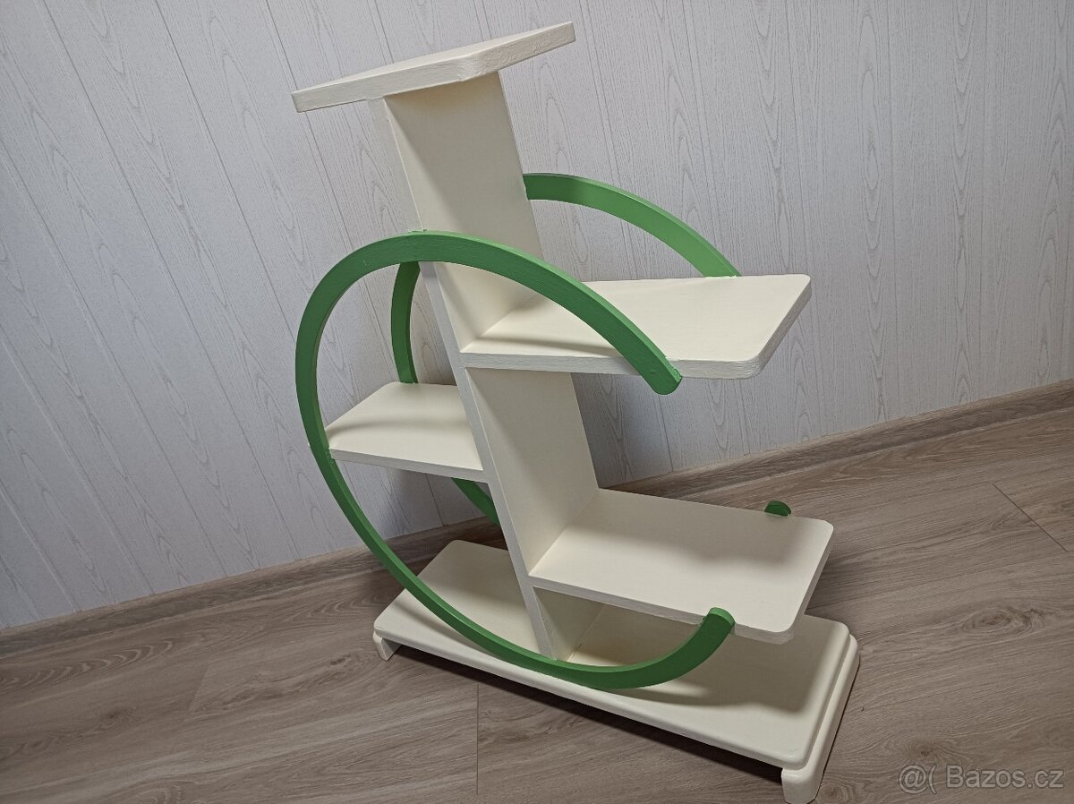 Zajímavý starožitný květinový stojan ART DECO - 8