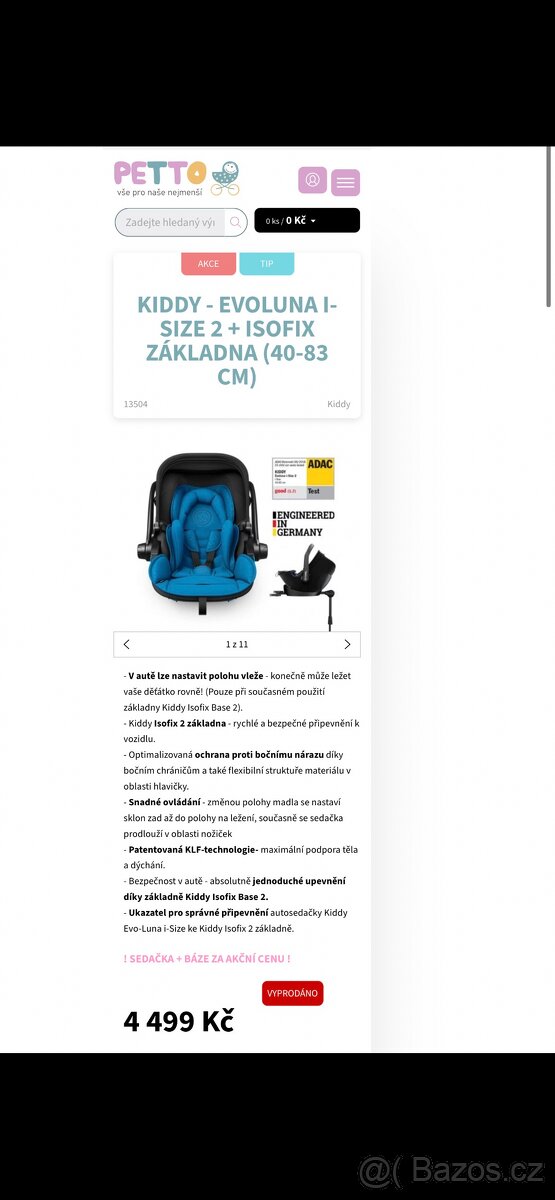Kočárek bebetto luca dvojkombinace + vajíčko na isofix - 8
